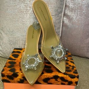 PVC CHUNKY HEEL MULE 3”